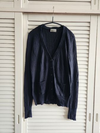 Cardigan Closed noir en soie et coton T.2