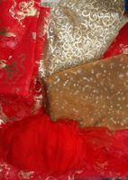 Weihnachtsstoffe rot/gold Engel Stern,- Muster Deko