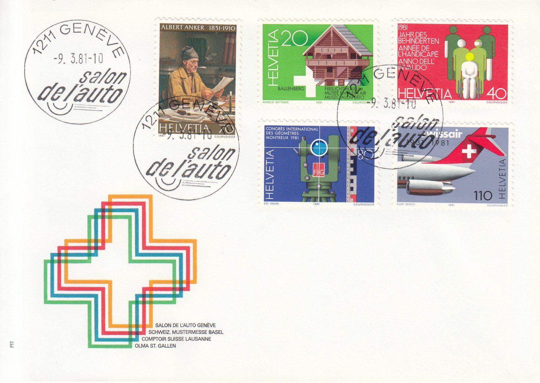 Tutti i francobolli: Sonderstempel SA. 50 Autosalon Genève 1981 – Usato da Bürglen TG venduto da StampGraf