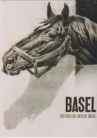REITERKLUB BASEL PFERD c.1950 Original Plakat