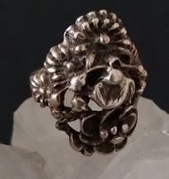 FLORALER RING  IN 925 SILBER