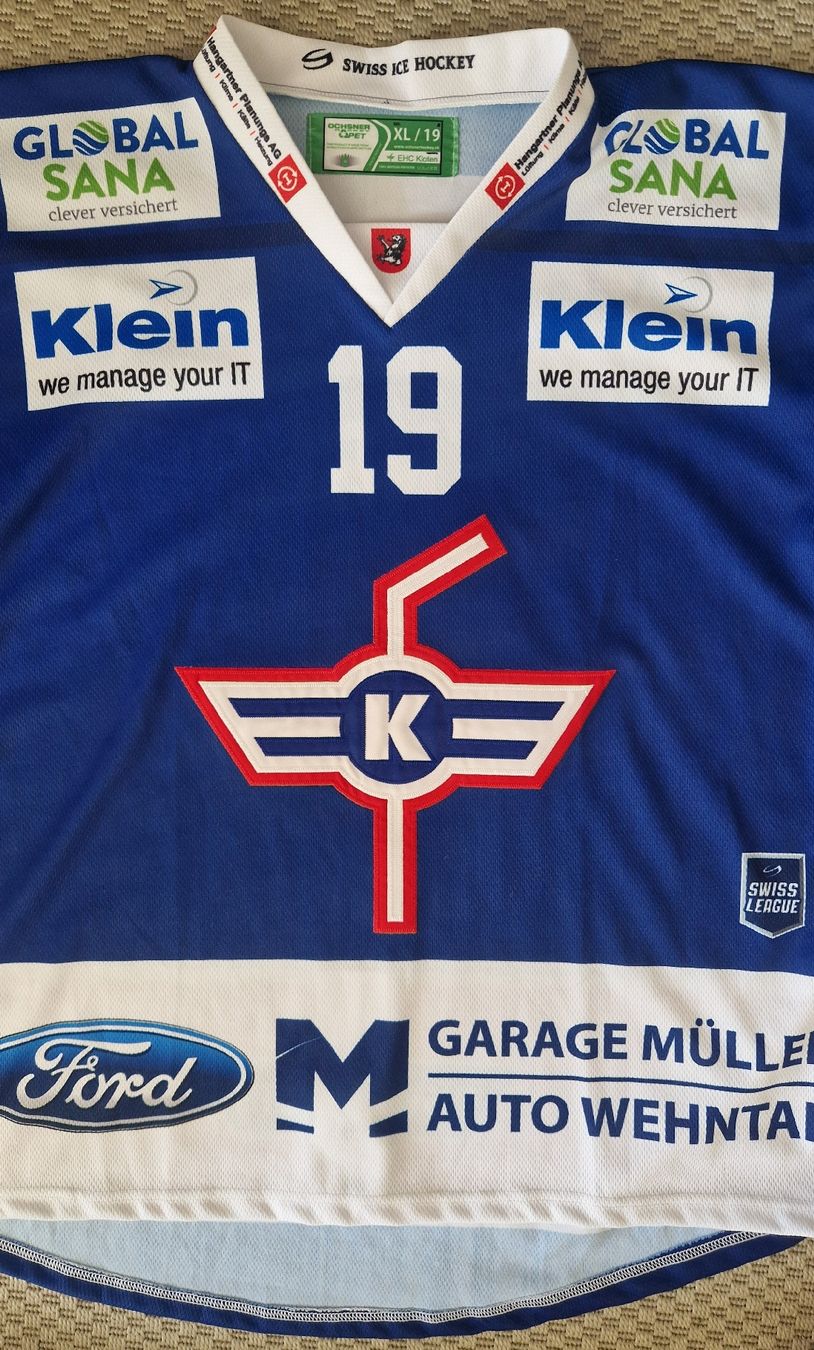 EHC Kloten Canottiere & Pantaloni: EHC Kloten Eishockeyleibchen - Kellenberger #19 - 2019/2020 – Nuovo (secondo la descrizione) da Neerach venduto da Fi_jil