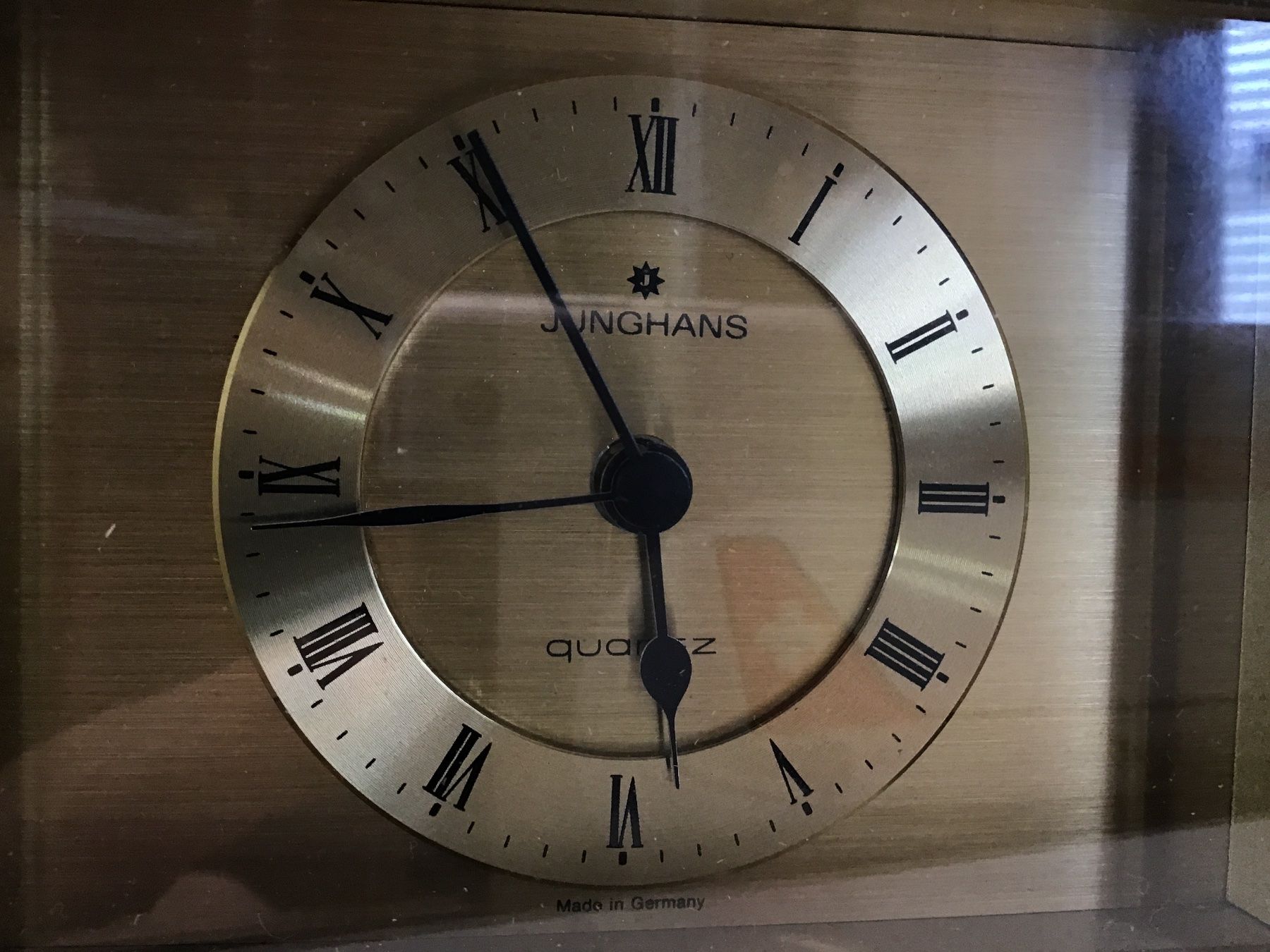Junghans Orologi da terra & Orologi da parete: Junghans Tischuhr, vergoldet, – Usato da Männedorf venduto da Modelle-aller-Art 1