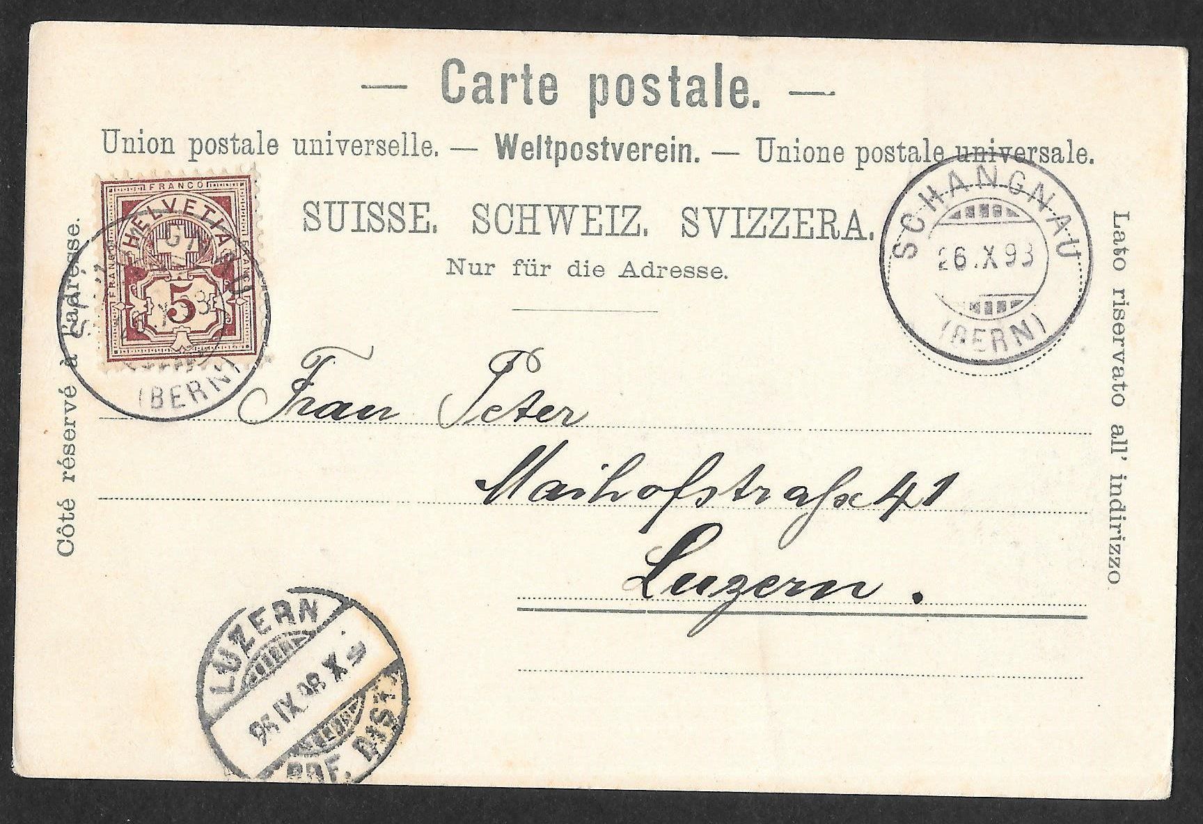 Cartoline postali: Schangnau Kemmeribodenbad – Usato da Olten venduto da clotaldi 1