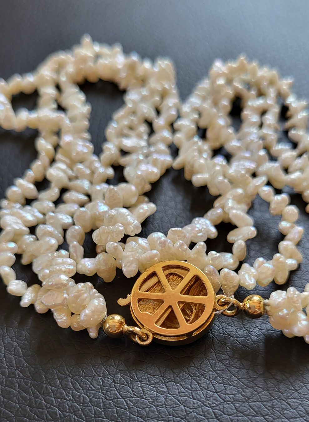 Catenine: Gold 750 Perlen Kette Mit Brillanten – Usato da Wald ZH venduto da Dasilver 1