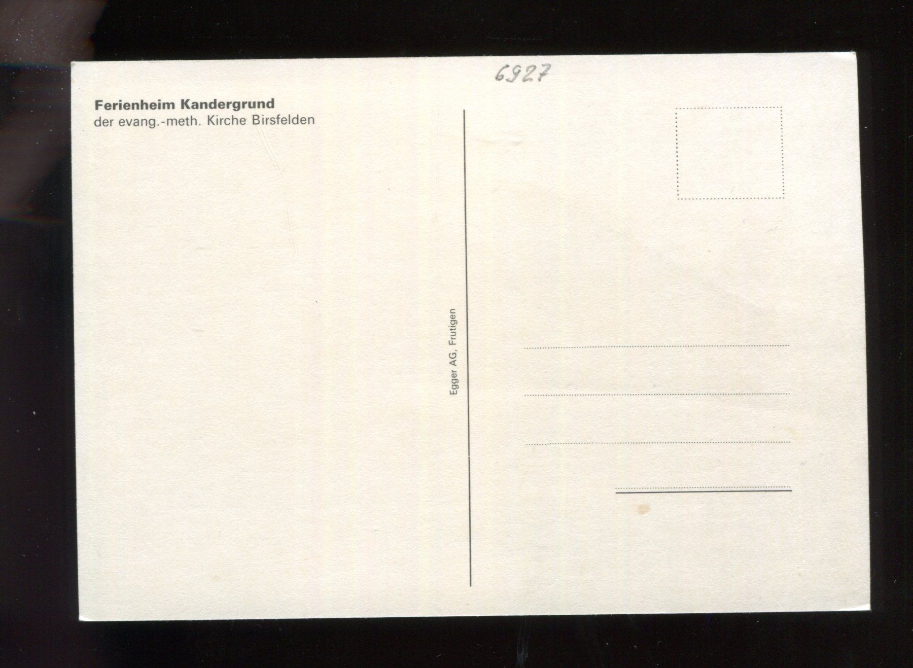 Cartes postales: Kandergrund, Ferienheim der ev. Kirche Birsfelden – D'occasion à Aarau par Elmaar41 1