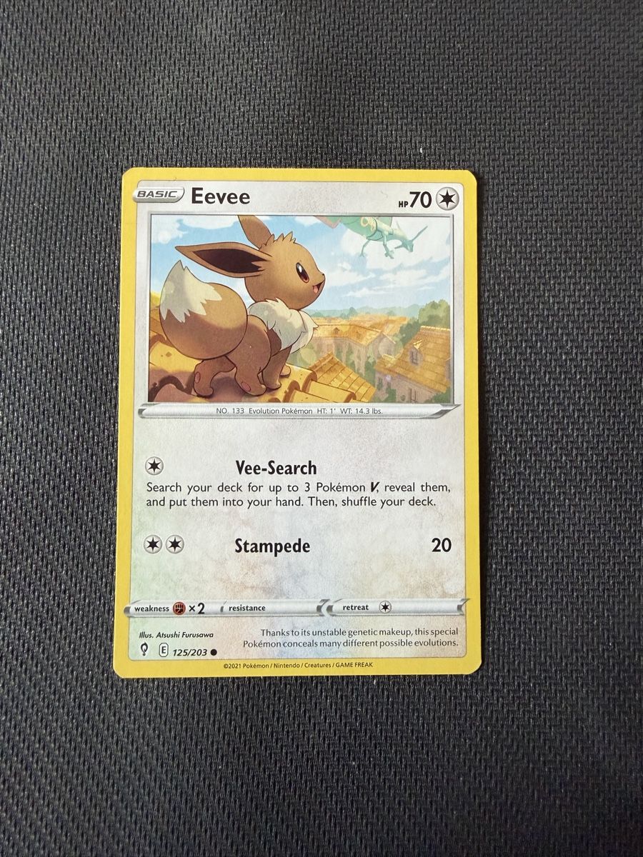 Pokémon Sammelbilder & Trading cards: Evee 125/203- Evolving Skies- Sword&Shield- AB 1.-!! – Neu (gemäss Beschreibung) aus Hausen AG von Kamicards