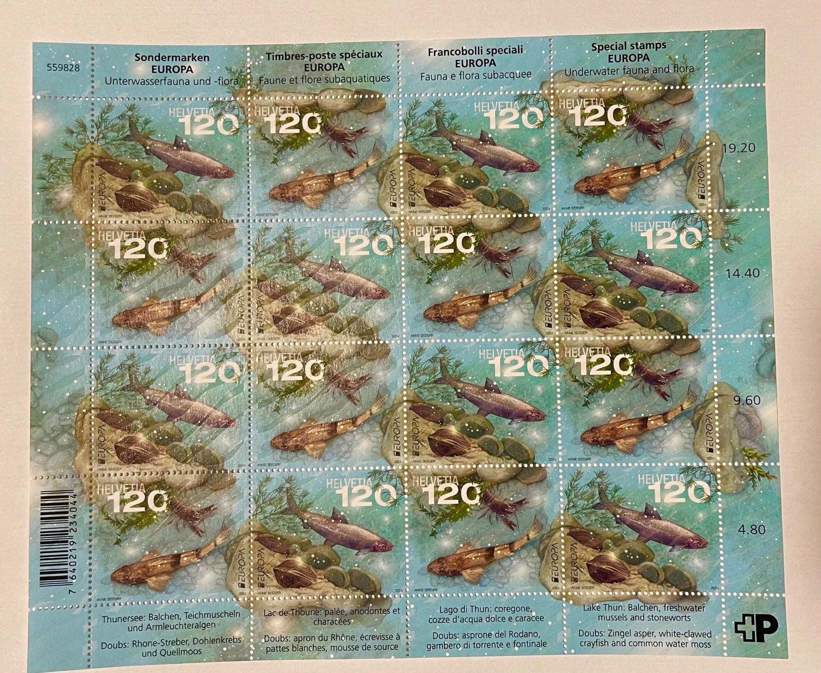 Alle Briefmarken: Unterwasserfauna Bogen – Neu (gemäss Beschreibung) aus Grafenort von Solar11