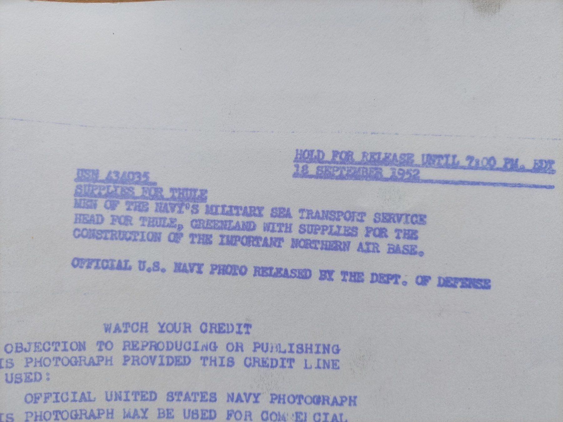 Foto & Immagini: Orig. Pressefoto US-Navy 1952 – Usato da Obfelden venduto da Foto_Bild_Kunst_Buch 2