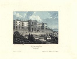 Zürich ETH Blautonaquatinta von Ruff