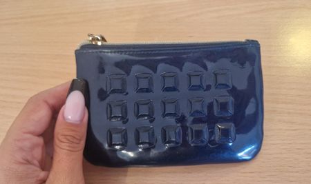 Pochette porte monnaie Estée Lauder bleue marine