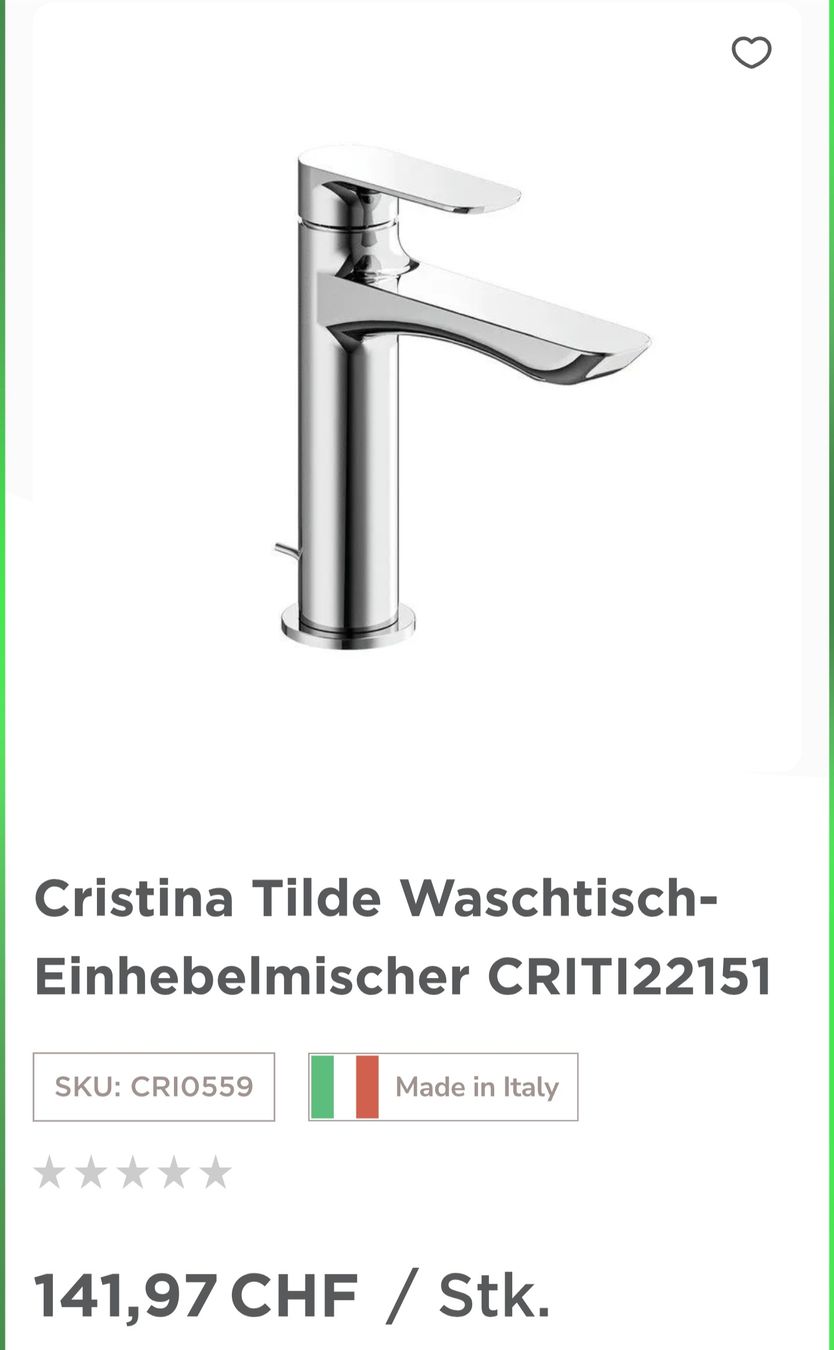 Rubinetteria: Cristina Tilde Lavabomischer – Nuovo (secondo la descrizione) da Weiach venduto da karl007