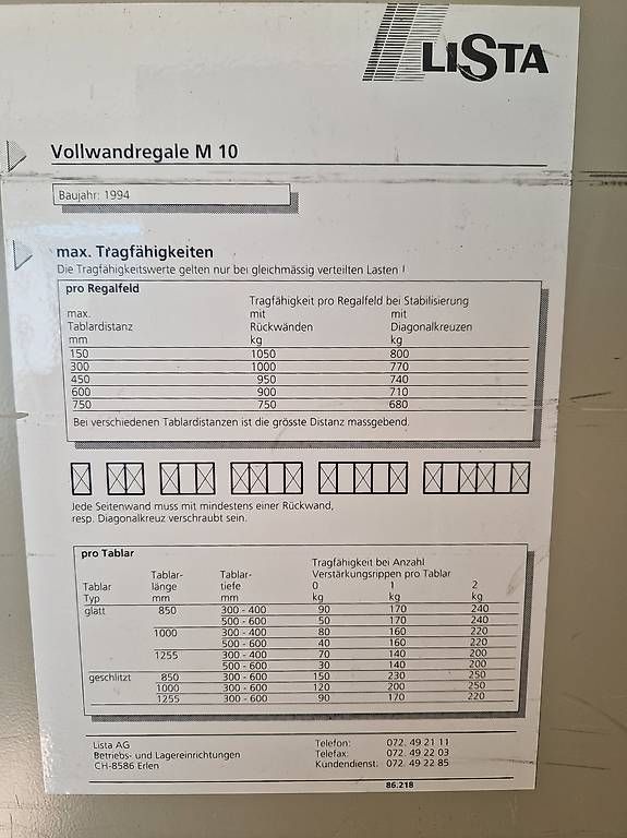 Scaffali: Lista M10 Vollwandregal – Usato da Rümlang venduto da Zargi 3