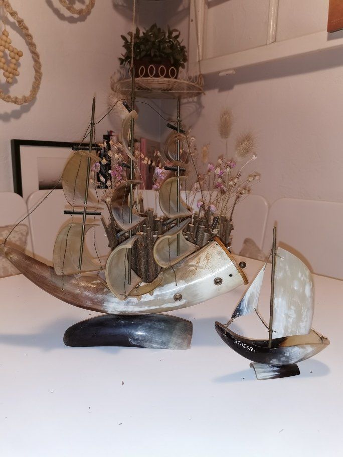 Modellbausätze & Standmodelle: Segelschiffe aus Kuhhorn – Gebraucht aus Lausen von 04362 2