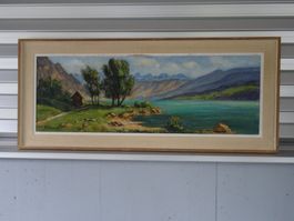 Ölbild Edmond Ducret mit Holzrahmen