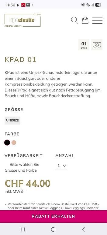 Attrezzature mediche: Lipoelastic Pad – Usato da Büttenhardt venduto da Cardman 2