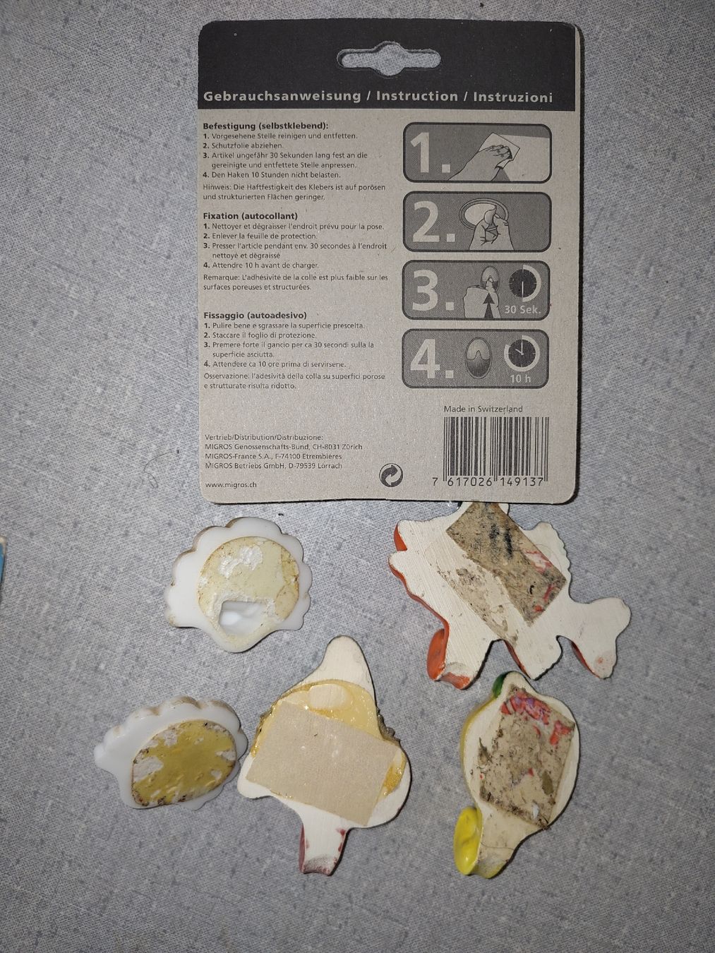 Ferramenta: Wandhaken Set, Vintage Keramik, Migros Basic, 6 Stk. – Usato da Leibstadt venduto da Baldireg 1