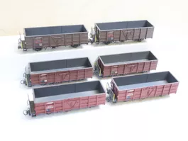 BEMO RhB 6 x Hochbordwagen H0m Set
