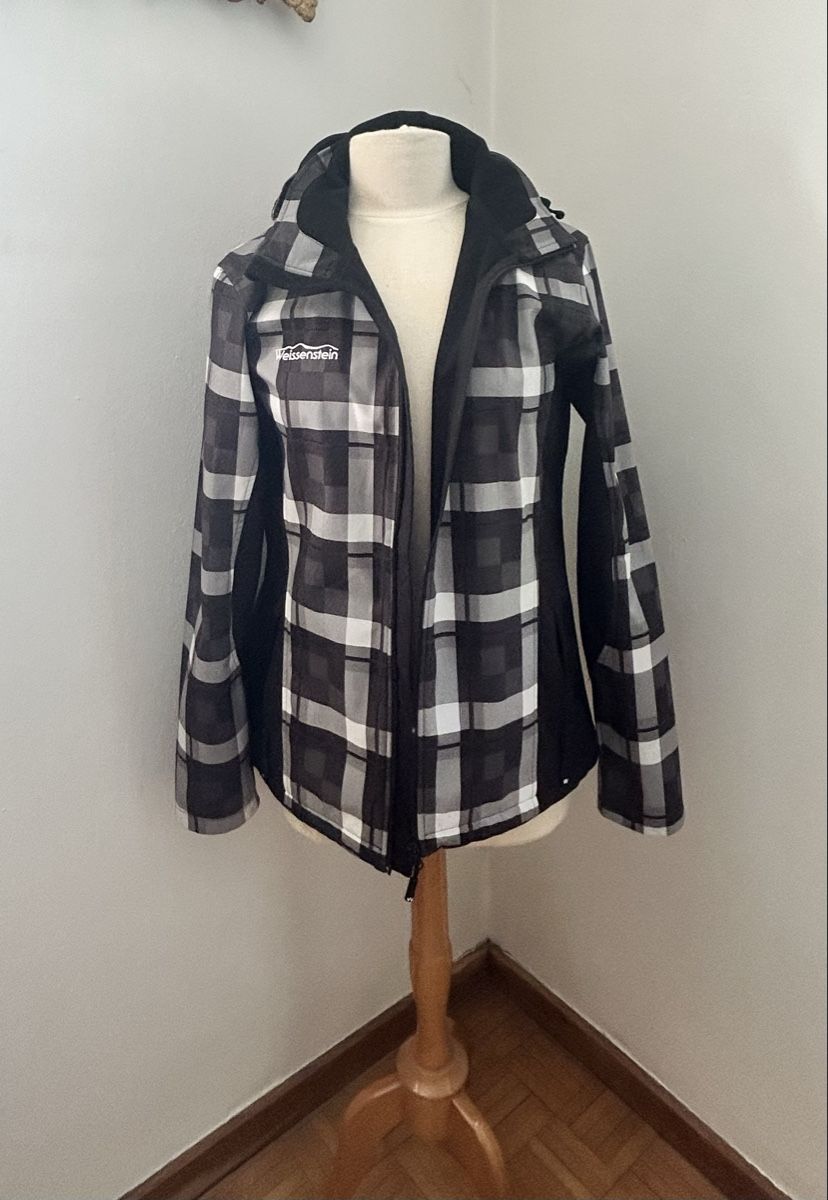 Giacche: Softshelljacke Weissenstein schwarz kariert Grösse XL – Nuovo (secondo la descrizione) da Schaffhausen venduto da Lucyswunderlade