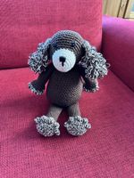 Gehäkelter Hund braun, handgemacht, neu (36 cm)