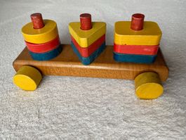 Alter Albisbrunn Steckspielwagen komplett und schön