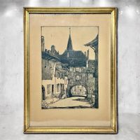 Ferdinand Maire (1901-1963) Lithographie Peseux Suisse 1922