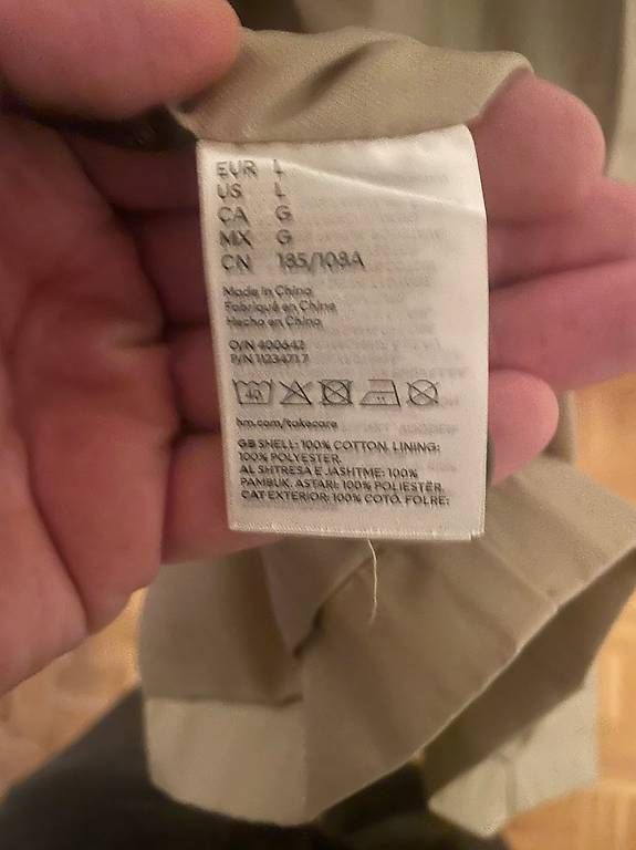 H&M Cappotti: Regenjacke Trenchcoat Grösse L – Usato da Bern venduto da DennisS. 3