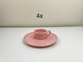 IKEA VINTERFINT Pink Cup and Saucer Set, NEW, 4 sets unopene