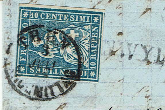 Tutti i francobolli: STRUBEL <526> 2 'G'-BRIEFE 10+15RP(23+24B) MIT STAB – Usato da Rüschlikon venduto da Sualk1 1