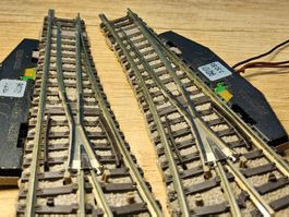 2 x Fleischmann __ Elektro Weiche _ rechts & links __ Spur N