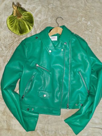 Kunstlederjacke grün Gr XL