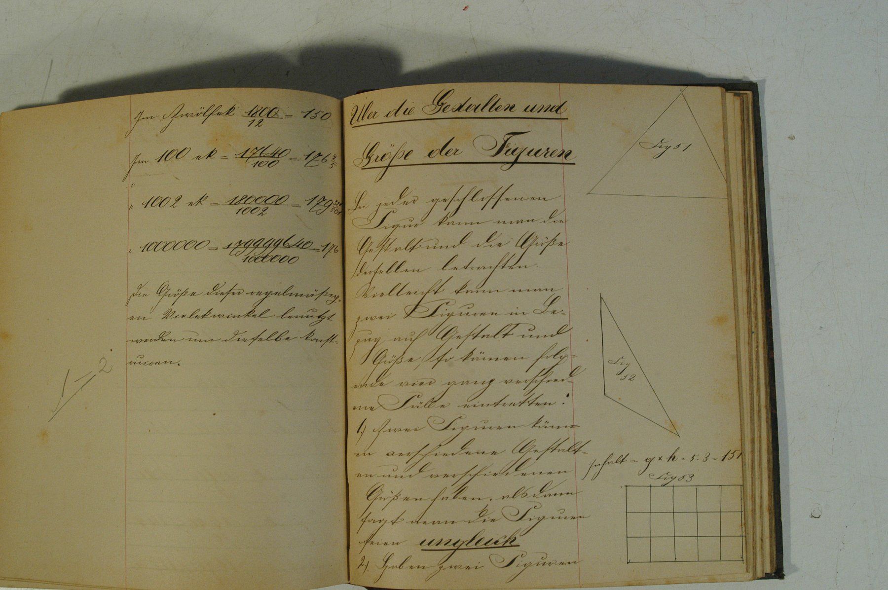 Libri: Antikes Rechenbuch/Geometrie/Schulbuch Handschrift – Usato da Herisau venduto da Wisen 6