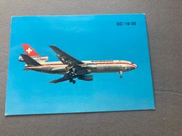 Swissair DC-10-30 – Originale Flugzeug-Postkarte