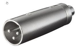 Paccs Audio Adapter, 1x XLR-Stecke - 1x Cinch-Buchse, Silber