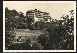 AK Cademario, Kurhaus mit Bäumen, 1938