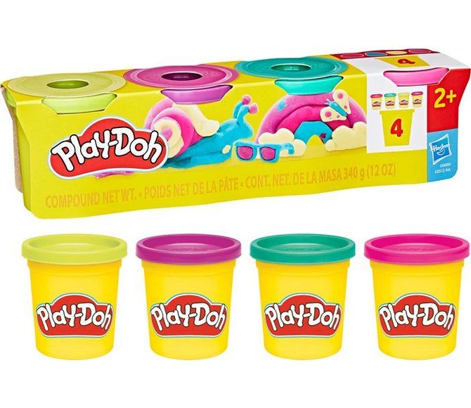 Play-Doh Spielzeuge: Play-Doh Vibrant 4er Pack 4 Dosen à 85 g – Neu und originalverpackt aus Oensingen von Liquidations-Shop