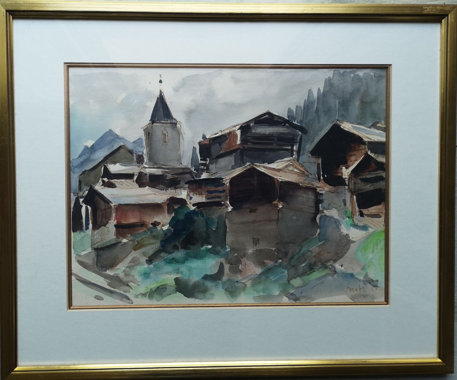 Dipinti: Walter Mafli jolie aquarelle – Usato da Conthey venduto da Cathlouz 3