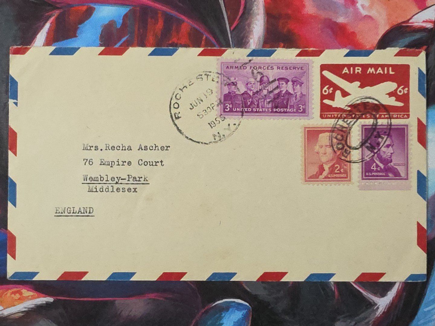 Tutti i francobolli: CL33 Enveloppe + Timbre USA 1955 – Usato da Cousset venduto da Patrick_Collections