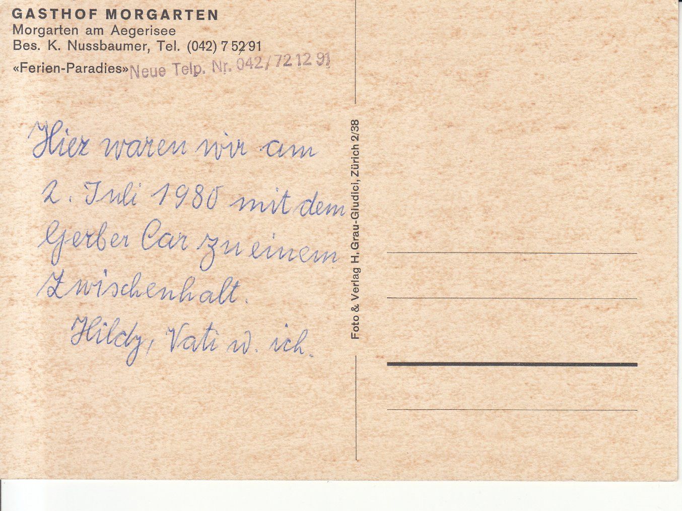 Cartoline postali: Morgarten 1980 – Usato da Bürglen TG venduto da StampGraf 1