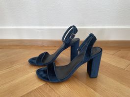 Sandales Sandro bleues en velours, taille 39
