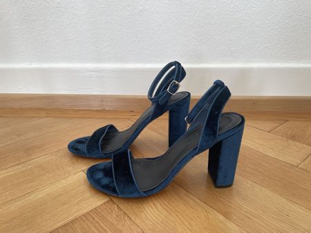Sandales Sandro bleues en velours, taille 39