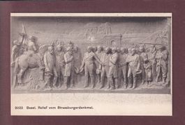 BASEL - Relief vom Strassburgerdenkmal