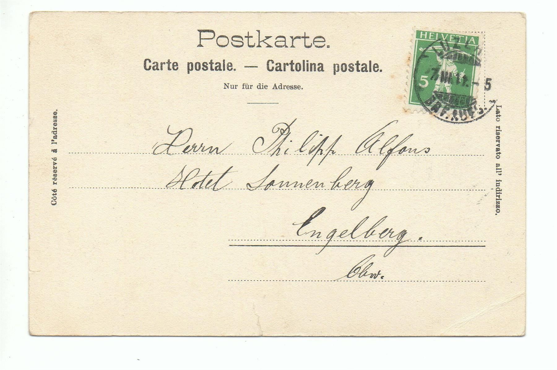 Cartoline postali: LUZERN Hôtel National – Usato da Jona venduto da philajona 1