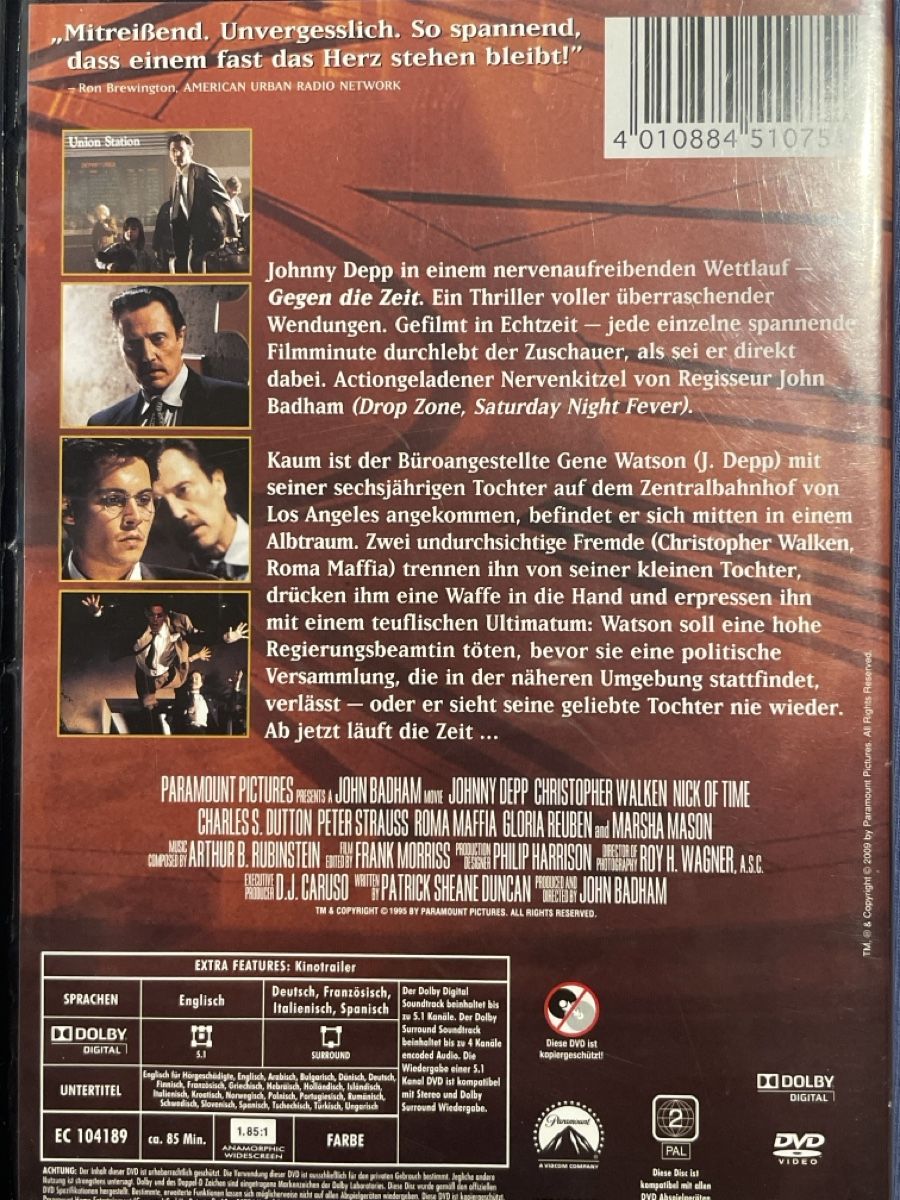 Tutti i DVDs: Gegen die Zeit (1995) – Usato da Waldenburg venduto da Mimily33 1