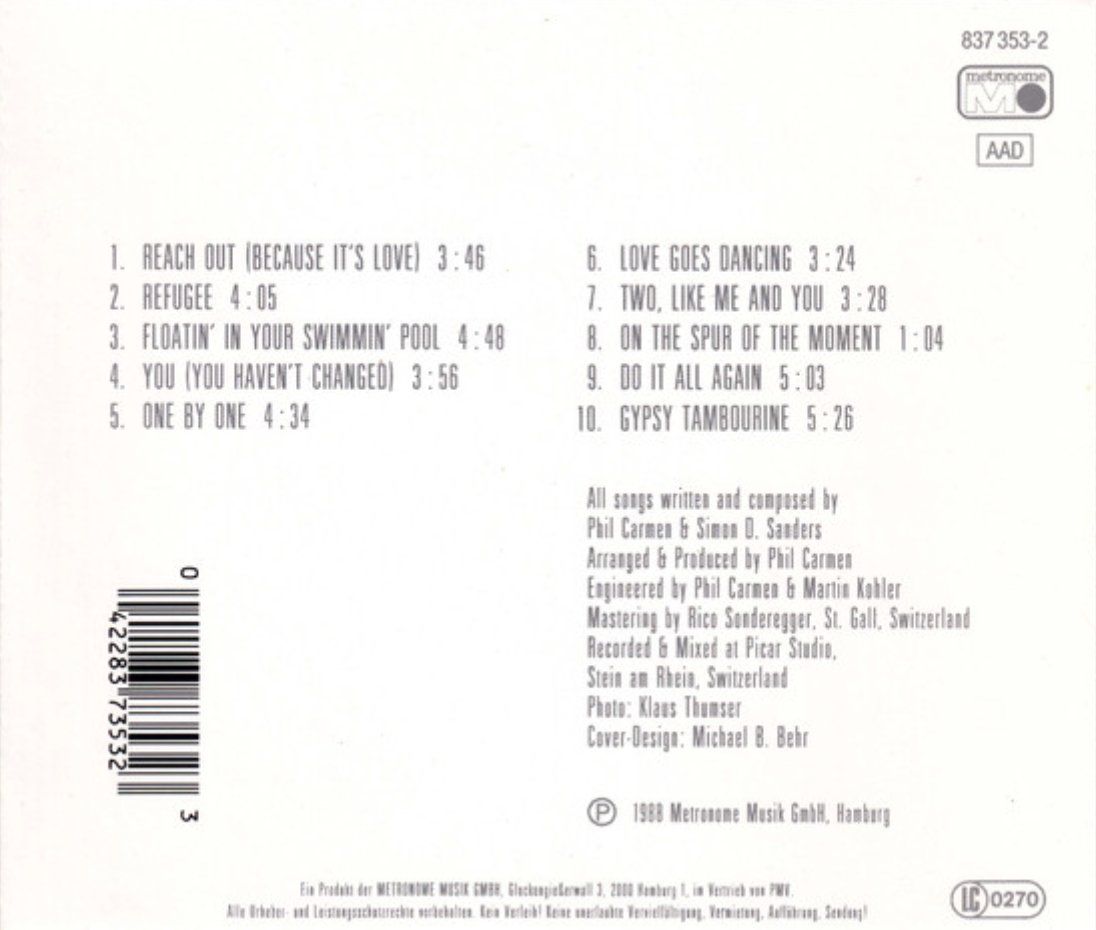 CD: Phil Carmen – Changes – Usato da Brunnen venduto da Barfly5 1