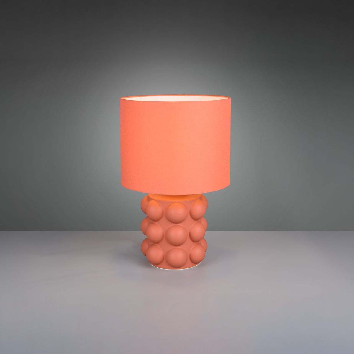 Lampade: Tischleuchte, Stoff, Apricot, 47 cm Höhe – Nuovo (secondo la descrizione) da Kreuzlingen venduto da Smart-Light 1