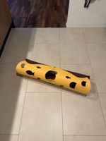 Tunnel de jeu pour chat en feutre, avec motifs poisson et ch