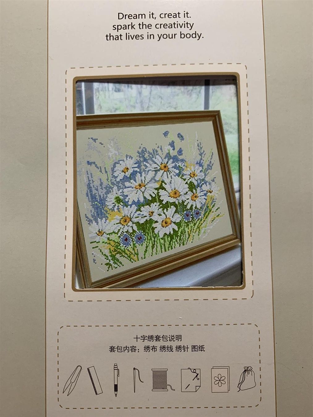 Kit bricolage: Kreuzstich/Cross Stich Blumenwiese – Nuovo e nell'imballaggio originale da Rikon im Tösstal venduto da Alpenmutz