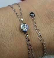 Bracelet argent avec diamant de moissanite de 0,5 ct GRA