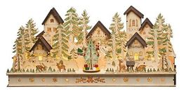 Konstsmide - LED Holzsilhouette 'Haus und Figuren' 3255-100
